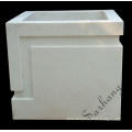 Antique Square Marble Flower Planter